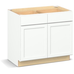 Reliabilt Parkstone II Reliabilt Parkstone II Brilliant White Base Cabinet, 39-in, 2 Doors, 2 Drawers - 641562 | Lowe's Pro Supply